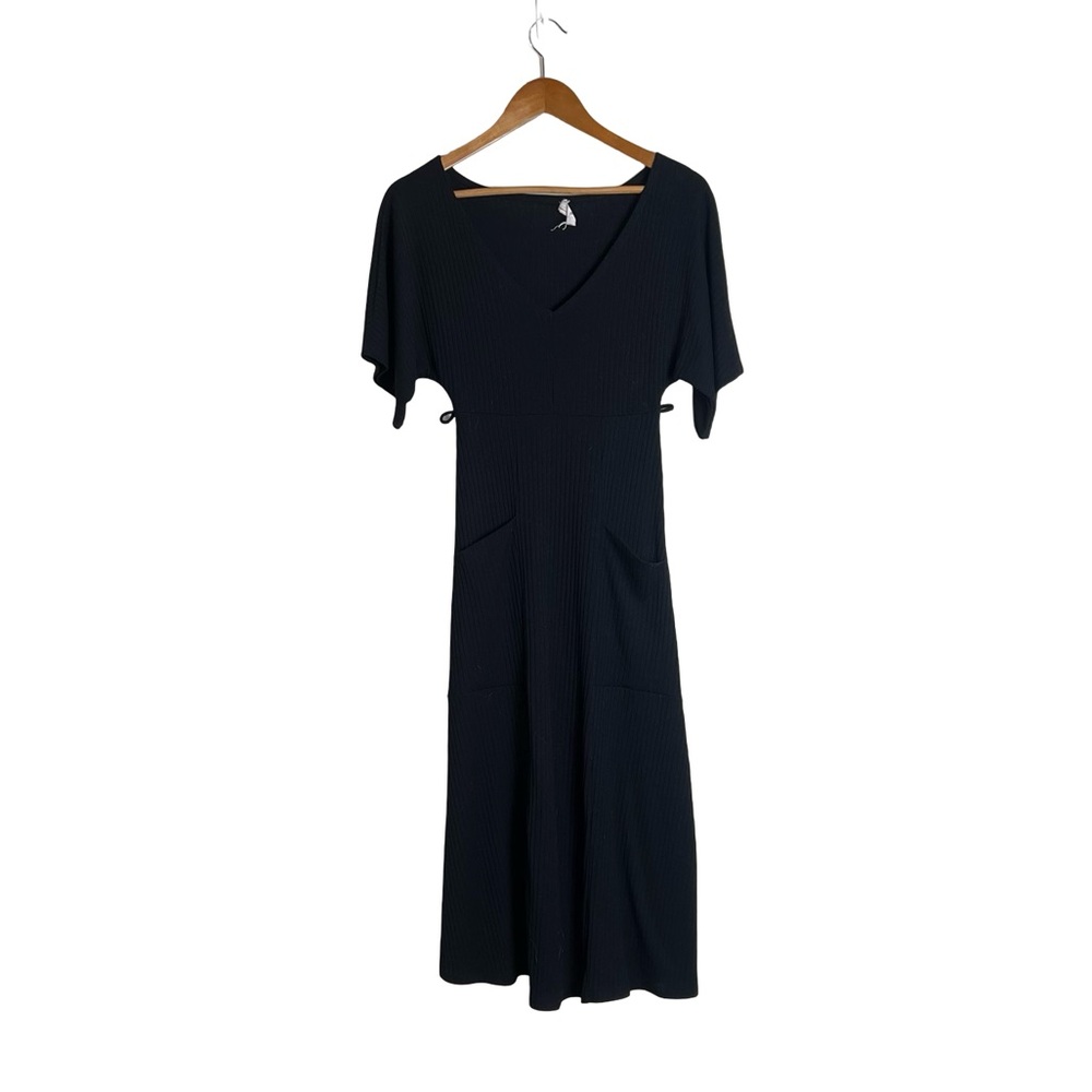 Rolla Coster black ribbed midi‎ dress. Size x small